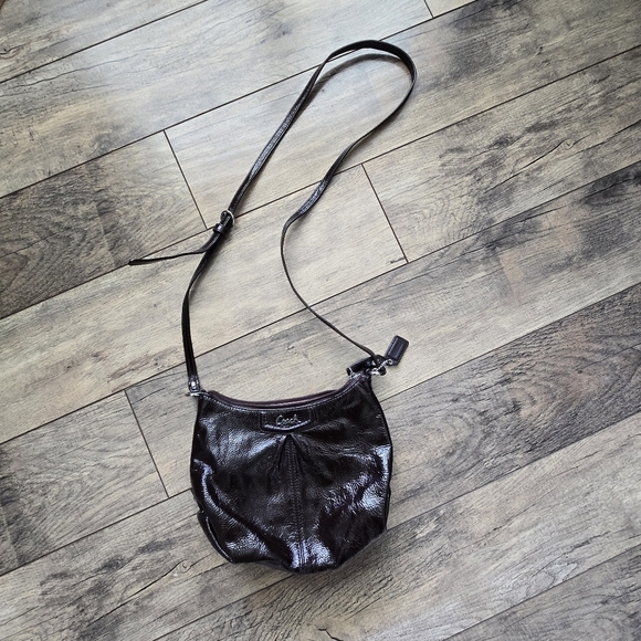 Coach Y2k Vintage Ashley Brown Patent Leather Crossbody Bag - Picture 3 of 14